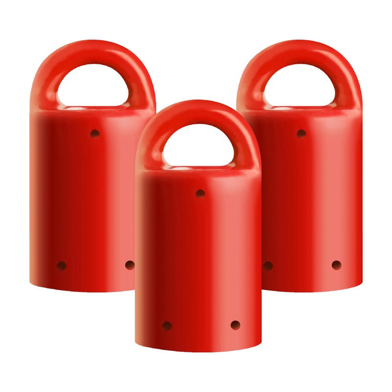MagnetPal 3 pack Heavy-Duty Neodymium Anti-Rust Magnet, Best for Magnetic Stud Finder / Key Organizer / Indoor and Outdoor Multi Uses, Red with Key Ring (SP-MPM3RD) - Image 1
